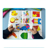 Jeu de cartes puzzle pour tout-petits avec cartes puzzle colorées, pièces épaisses adaptées aux petites mains
