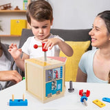 Jeu de construction en bois - Boîte à Outils Montessori