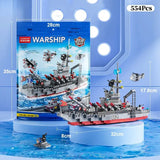 Maquette navire de guerre construction navire en plastique gris et rouge 554 pièces avec canons et hélicoptères magasins de jouets