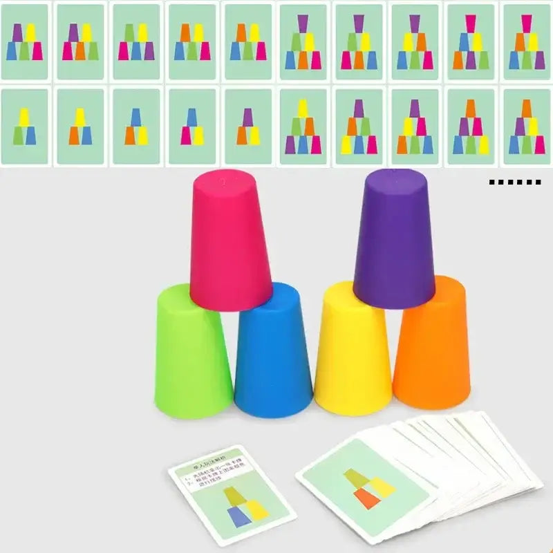 Montessori stacking cups game