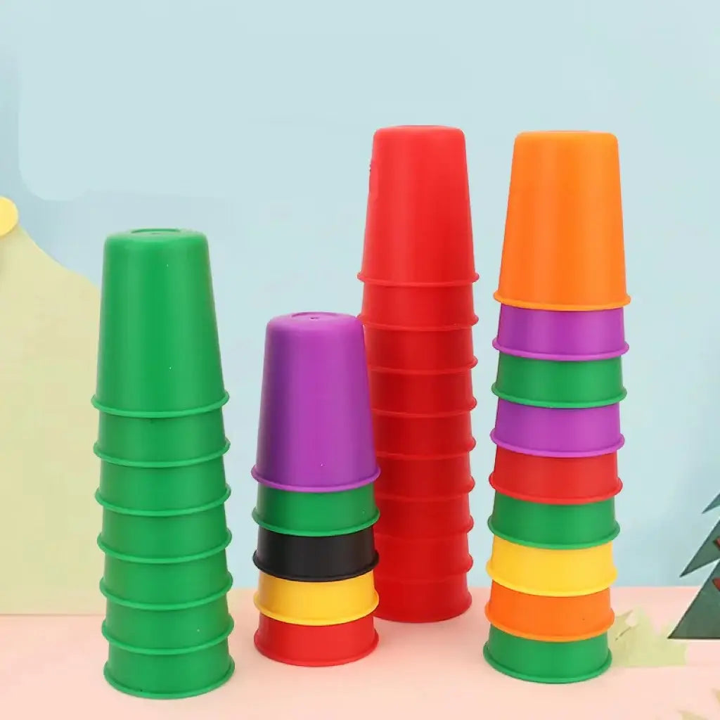 Montessori stacking cups game