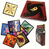 Jeu du loup-garou de thiercelieux avec illustration noire de loup-garou sur fond rouge pour société d’ambiance village ensorcelé