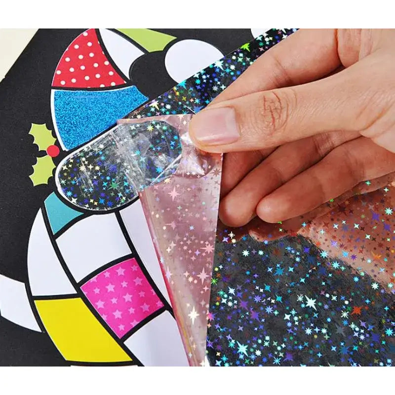 Glitter sticker educational game