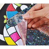 Glitter sticker educational game