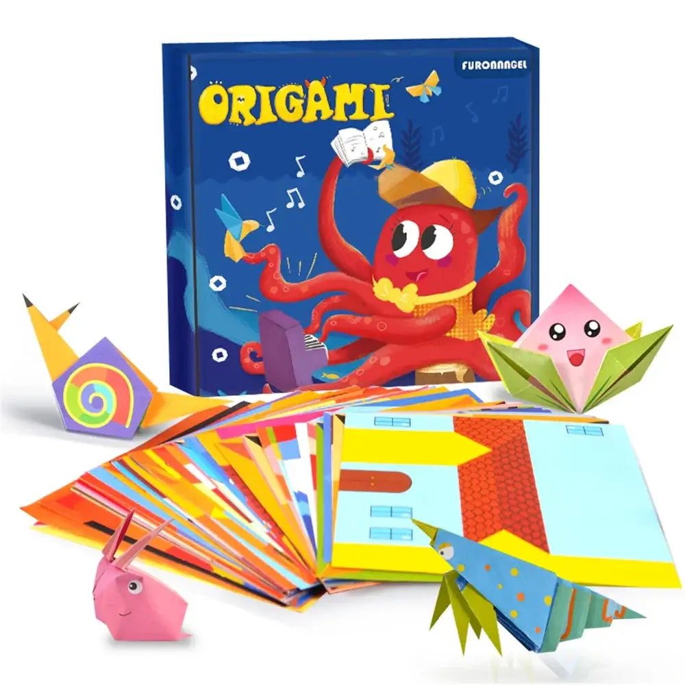 Jeu d’origami montessori avec 108 feuilles colorées et créations en papier du kit furoanangel origami pour enfant