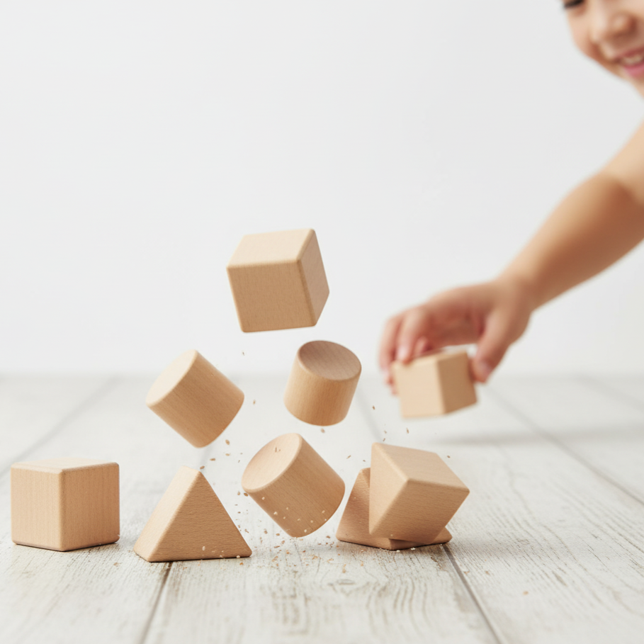 Gioco di costruzioni in legno naturale | WoodiFun