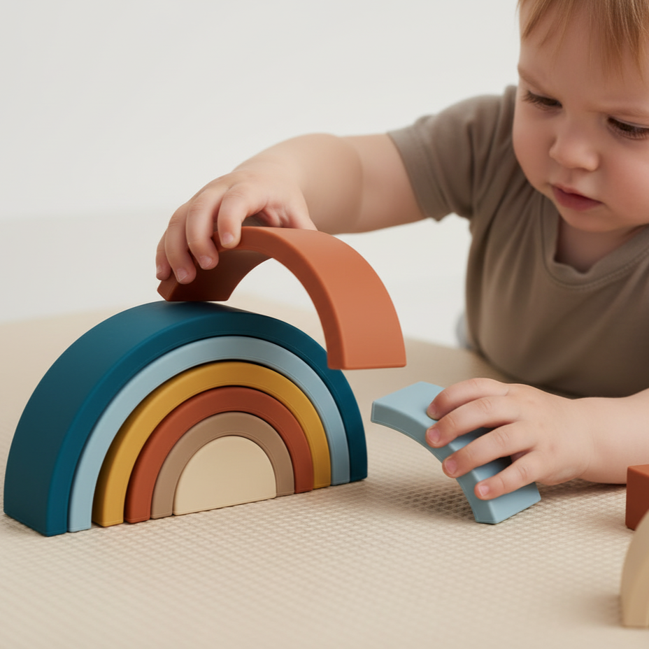Gioco di costruzione semicircolare impilabile | RainbowLoop