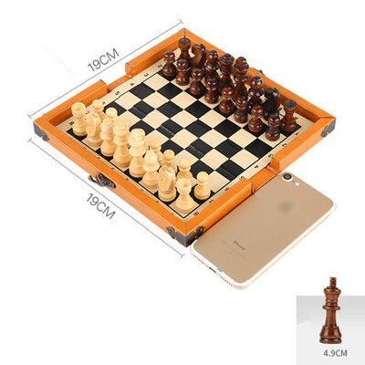 Jeu d'Échecs Portable en bois