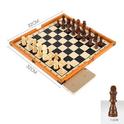 Jeu d'Échecs Portable en bois