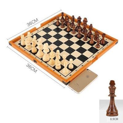 Jeu d'Échecs Portable en bois