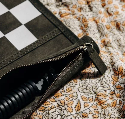Jeu d’échecs et dames de voyage - tapis en velours premium