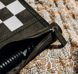 Jeu d’échecs et dames de voyage - tapis en velours premium