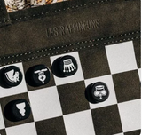 Jeu d’échecs et dames de voyage - tapis en velours premium