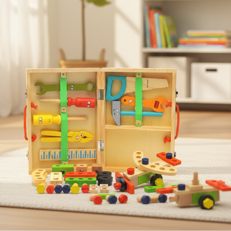 Wooden construction set for children | ToolBox