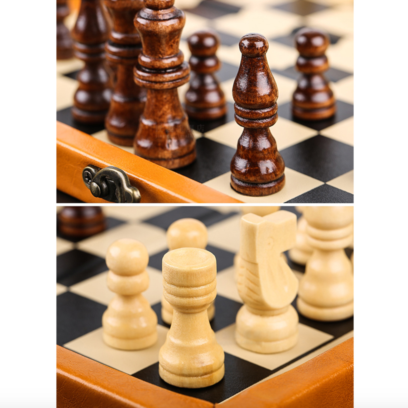 Jeu d'Échecs Portable en bois