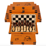 Jeu d'Échecs Portable en bois