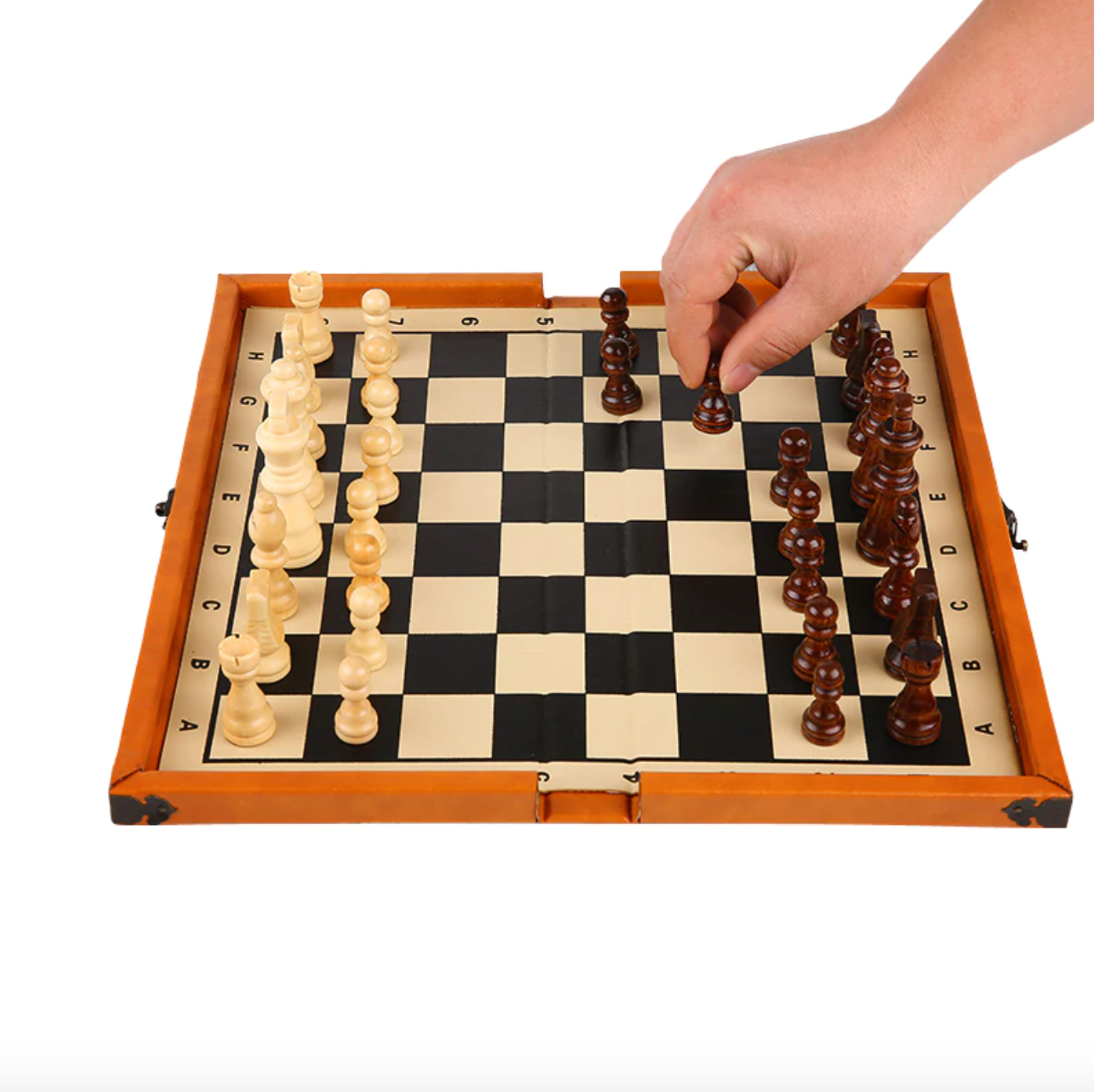 Jeu d'Échecs Portable en bois