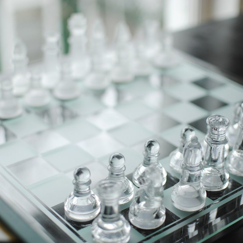 Jeu d'Échecs en Verre