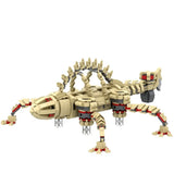 Dragon mécanique lego zelda beige et rouge avec membres articulés et pièces transparentes dans jeux de construction Créatures Divines Zelda