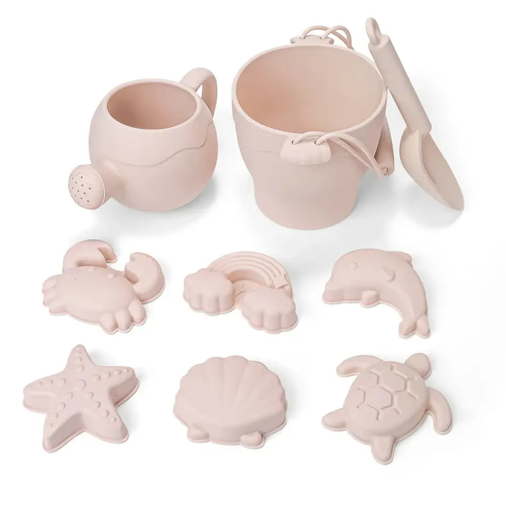 Jeux de plage enfants pastel rose en silicone spécialement conçu pour petits explorateurs avec aventures aquatiques garanties
