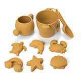 Jeu de plage enfants en silicone tan spécialement conçu avec arrosoir seau pelle et moules pour petits explorateurs aventures aquatiques garanties