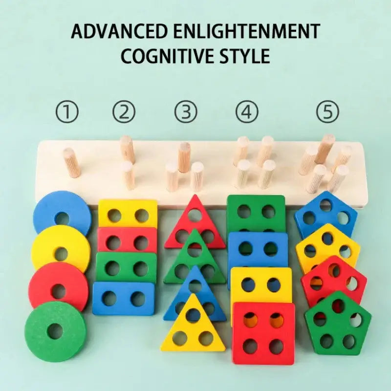 Montessori Wooden Geometric Shape Educational Games