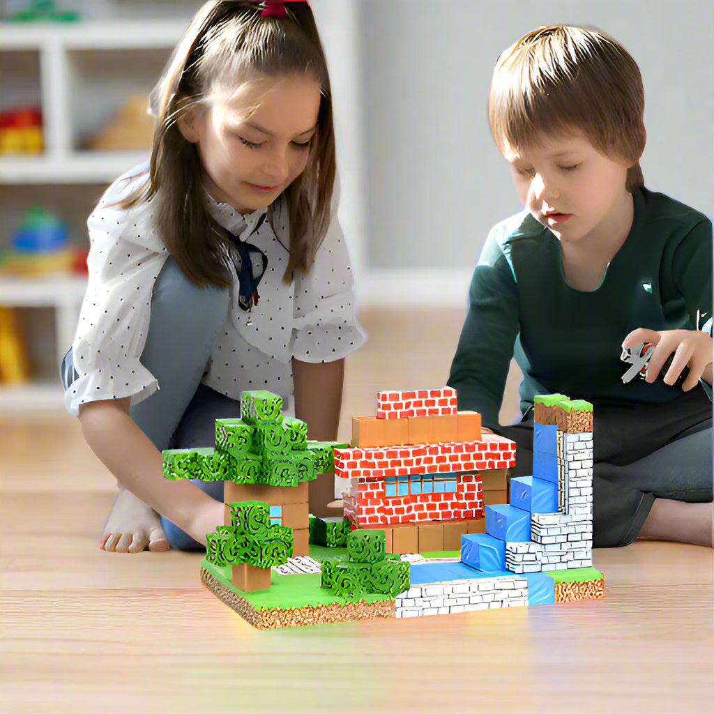 Gioco di costruzioni con blocchi magnetici | MagneCraft