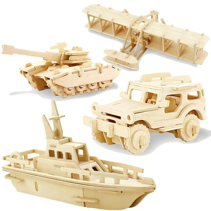 Wooden Puzzle Toy Military Series