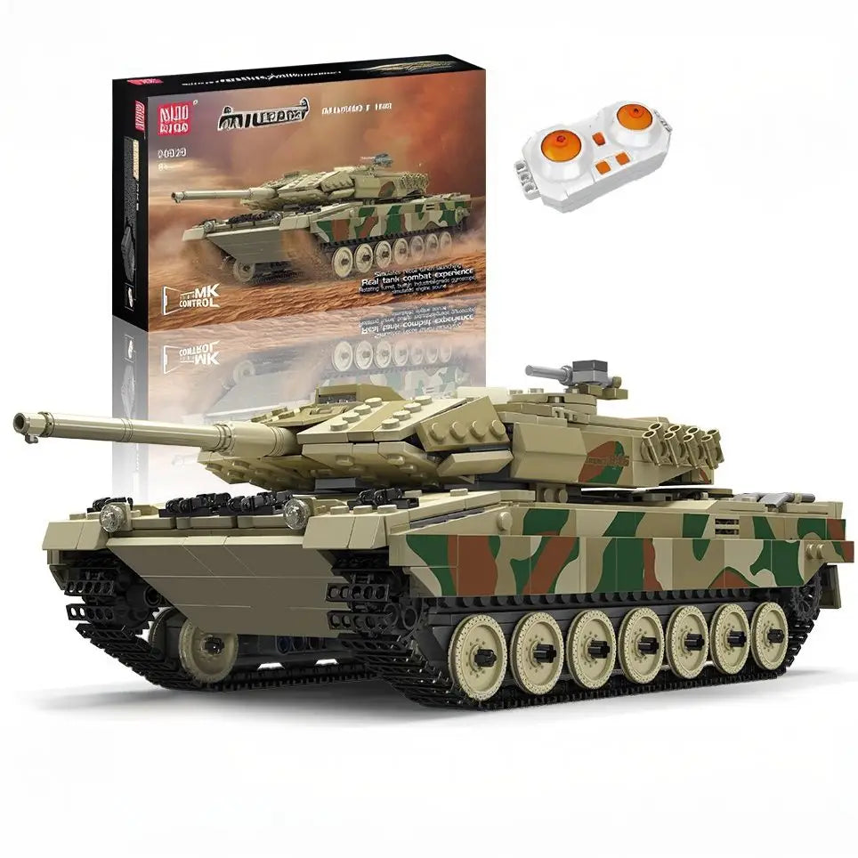 Modèle réduit détail camouflage m1a2 abrams en briques plastique avec télécommande intuitive jouet char leopard