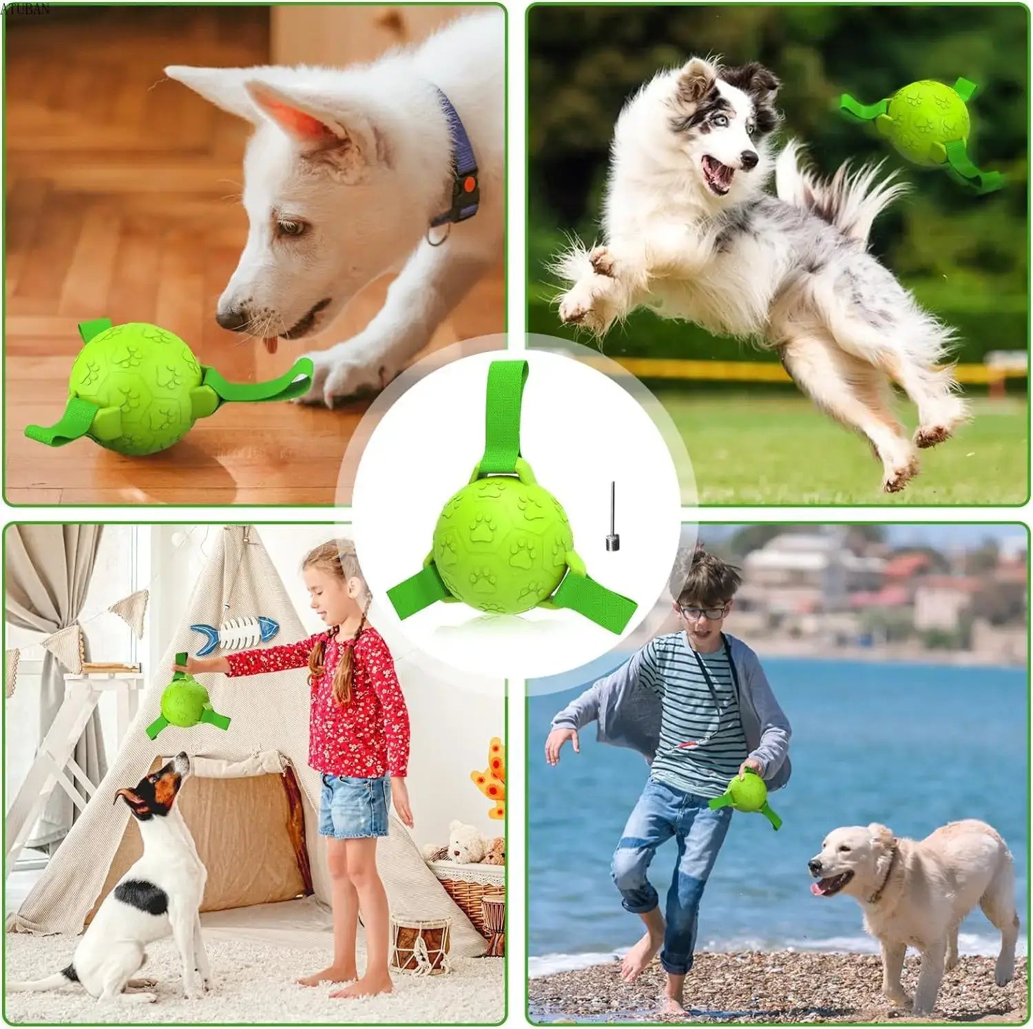 Dog toy Chew balls with straps