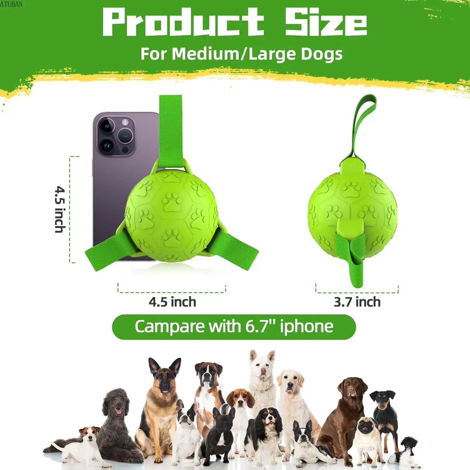 Dog toy Chew balls with straps