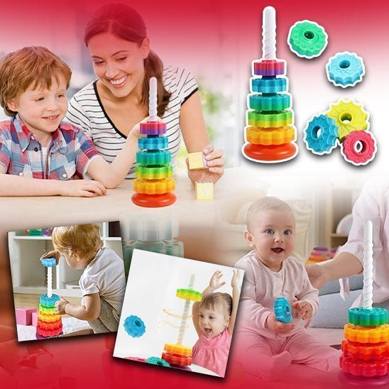 Rotating Stacking Toy | Montessori Rainbow Tower ™