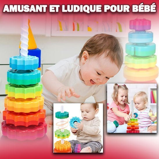 Rotating Stacking Toy | Montessori Rainbow Tower ™