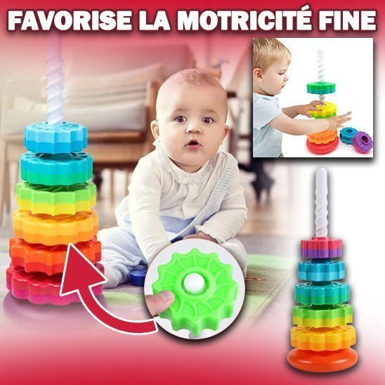 Rotating Stacking Toy | Montessori Rainbow Tower ™