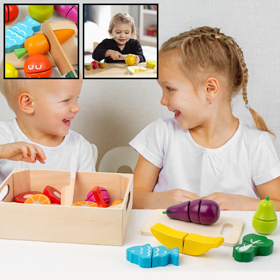 Wooden toy for kitchen | BoisMiam™ Chopping vegetable set