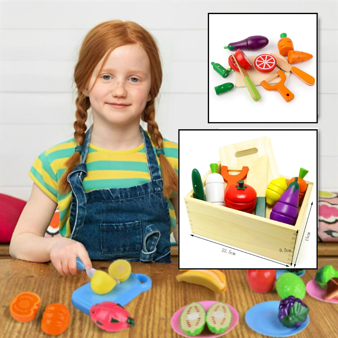 Wooden toy for kitchen | BoisMiam™ Chopping vegetable set