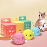 Interactive cat toy Musical plush ball
