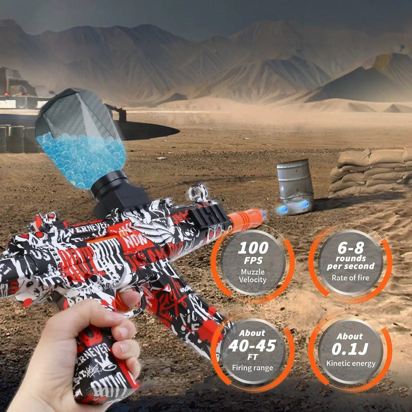 Gel Ball Blaster Toy with Refill
