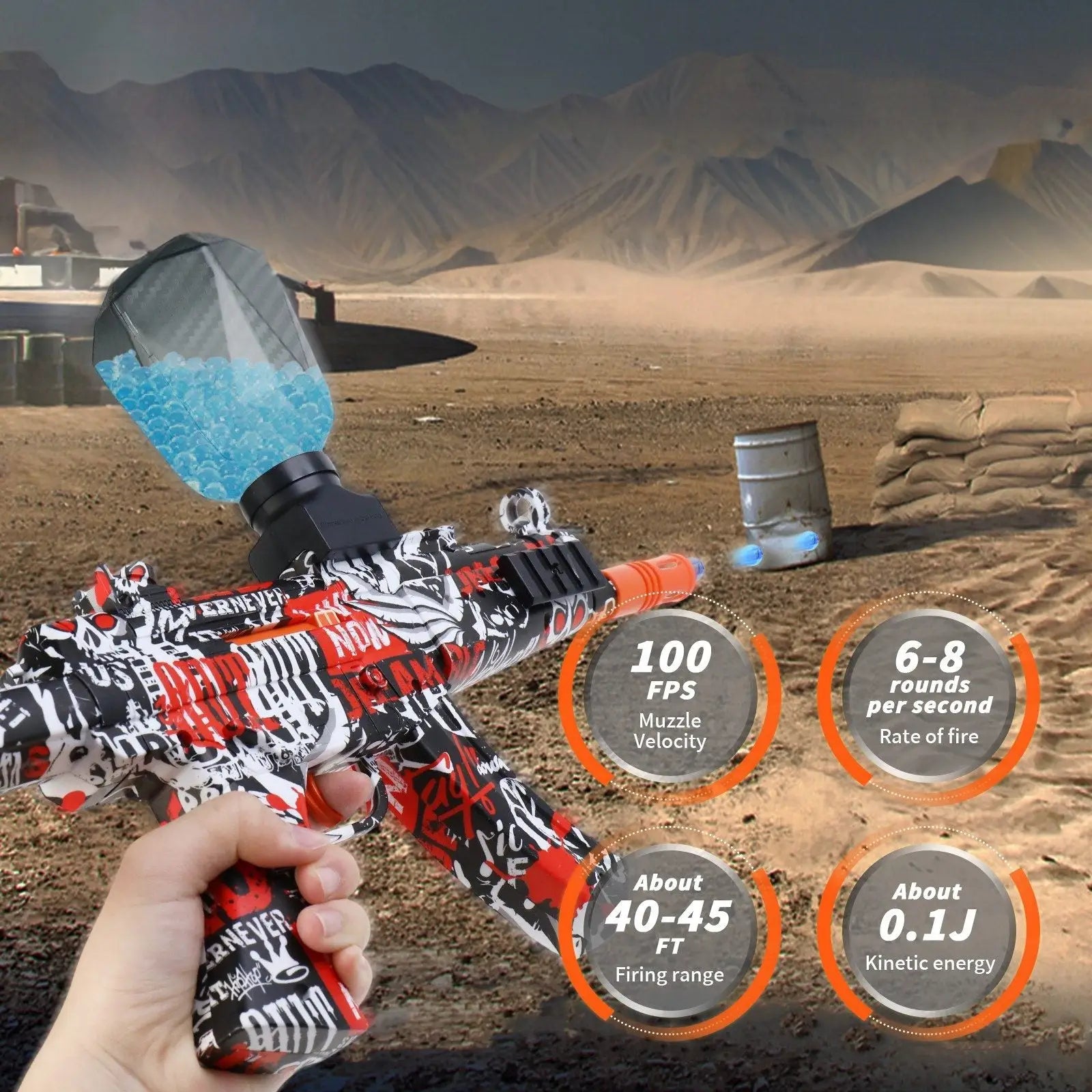 Gel Ball Blaster Toy with Refill