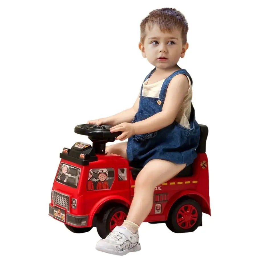 Kids' Ride-on Car with Musical Steering Wheel and Storage