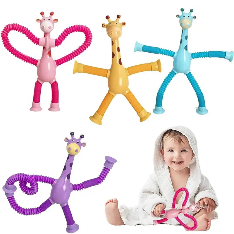 Anti-stress Suction Cup Giraffe Toys