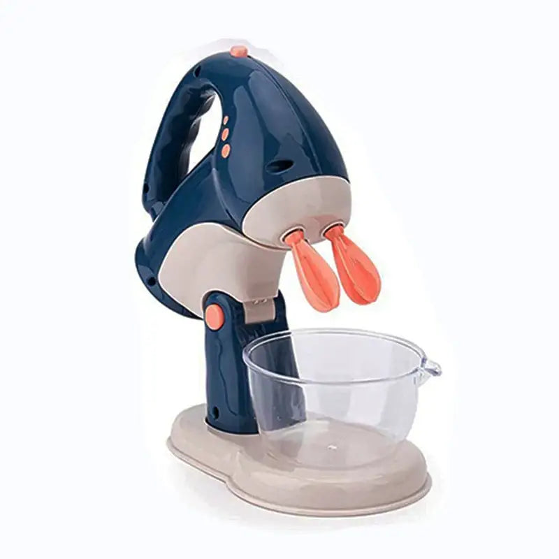 Appareils chef cuisinier jouets mixeur plastique bleu marine beige avec fouets orange pour cuisine réalistes stimule l’imagination