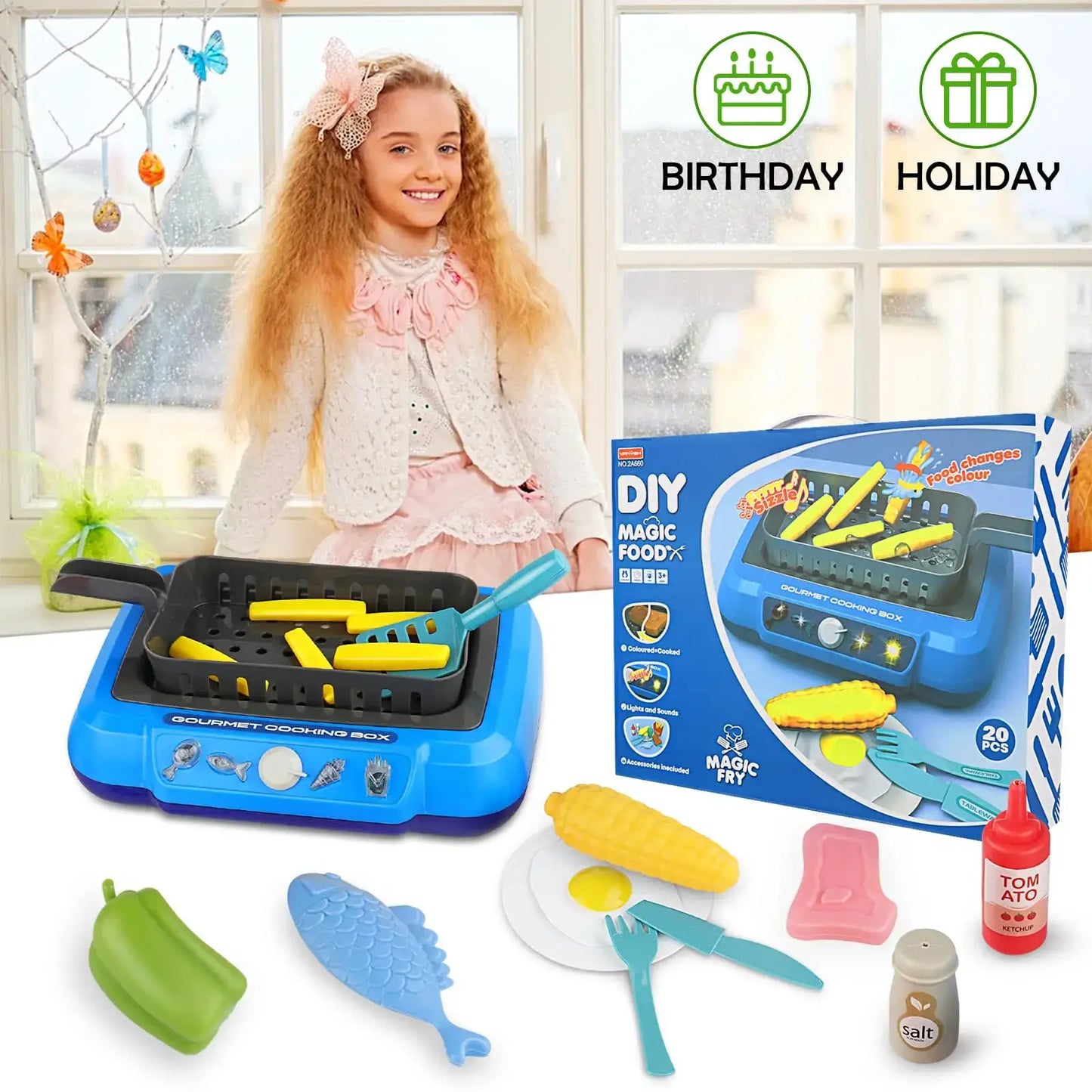 Color-changing kitchen toys