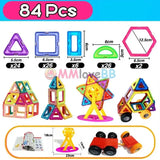 Ensemble de 84 pièces colorées de jouets magnétiques pour enfants offrant une expérience ludique créative