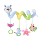 Jouet pour siège auto bébé avec mobile en peluche pastel univers félin enchanteur aux détails soignés coloré