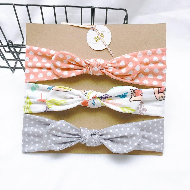 Bandeau fille avec motifs coeurs (lot de 3)