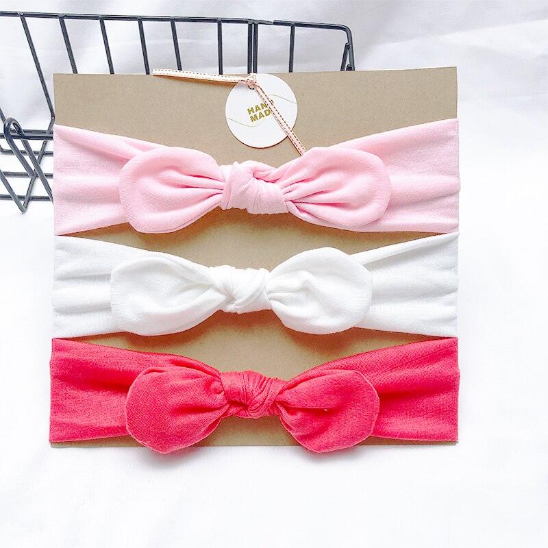 Pink, white, and red girls' headbands (set of 3)