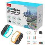 Kit daccessoires sportifs pour Nintendo Switch 2 avec grips ergonomiques noirs et teal ou orange et boutons assortis, accessoire switch 2