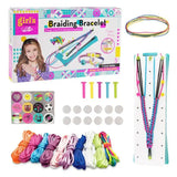 Kit fabrication bracelets fille avec kit coloré de fabrication bracelets contenant cordons, perles et autocollants décoratifs