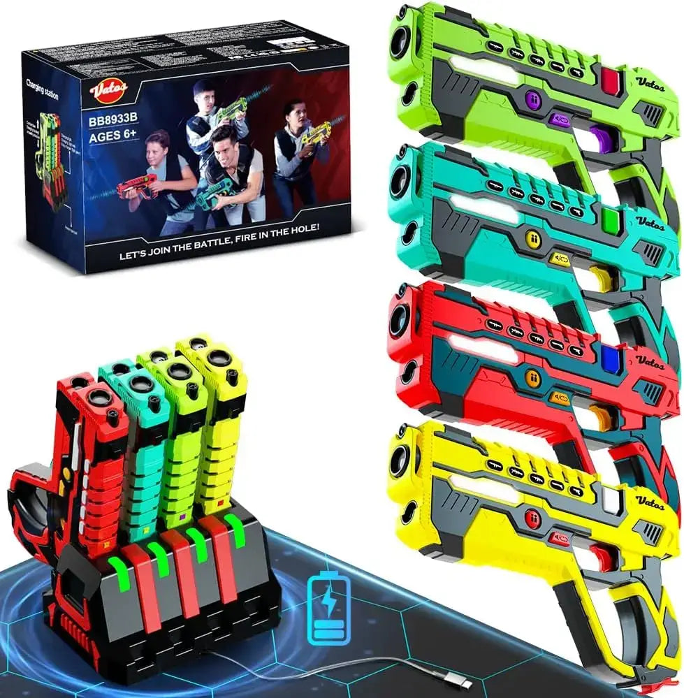 Laser Tag Gun Set with Infrared Vests for Kids